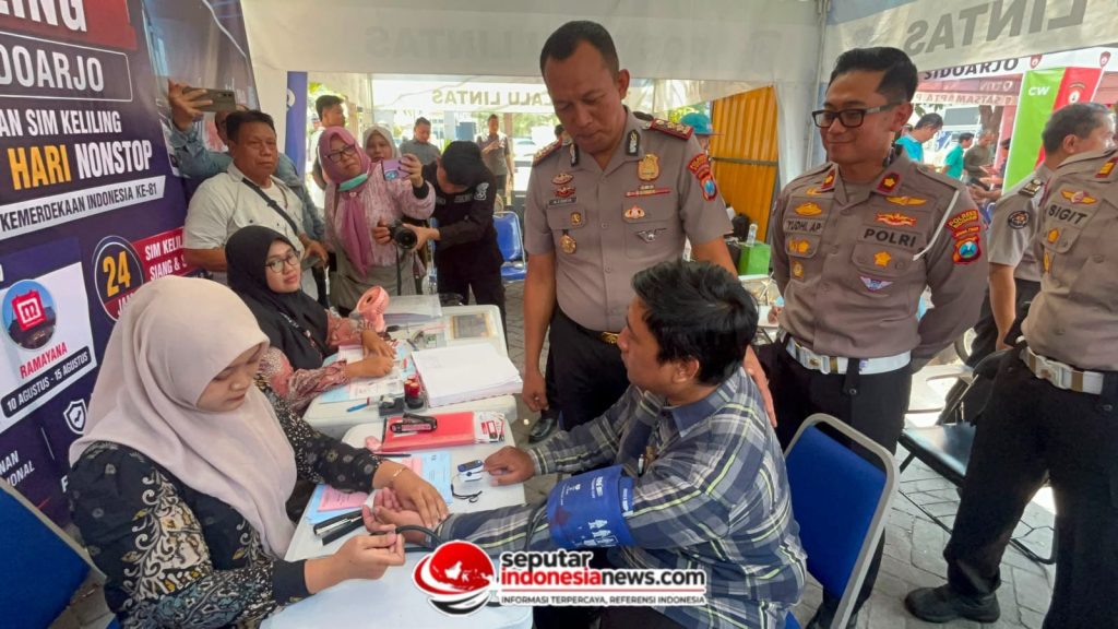 Sambut Hari Kemerdekaan RI ke – 81 Polresta Sidoarjo Hadirkan Layanan SIM Keliling 24 Jam Selama 17 Hari Non Stop